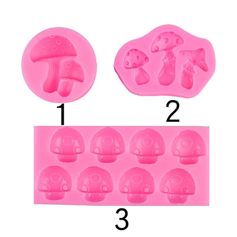 Mushroom Shape Forest Decoration Silicone Mold For Cake Fondant Chocolate Clay DIY Baking Tool Creative Dessert Supplies