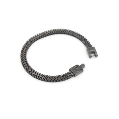 Men Titanium Steel Bracelet Braided Wheat Ear Chain Retro Punk Stainless Steel Jewelry For Boys Fashion Accessory