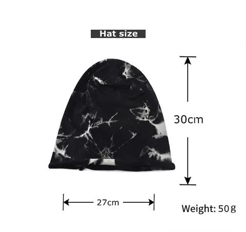 Tie Dye Beanie Mütze Baumwolle Strick Dünn Slouchy Skull Cap Für Herren Damen Casual Hip Hop Rollrand