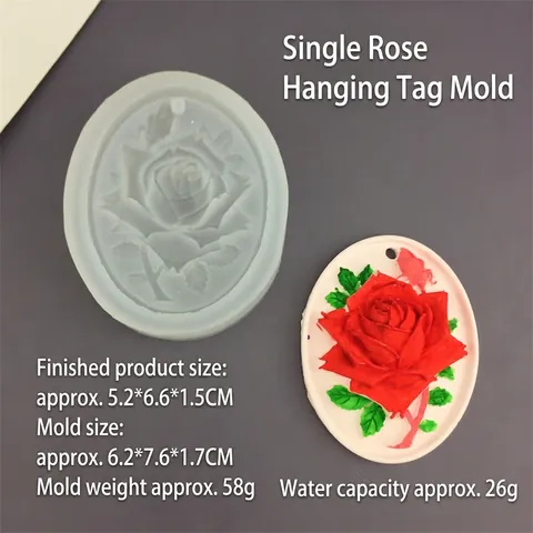 Stampo In Silicone Fai-Da-Te Per Etichette Appese Aroma Gesso Resina Cioccolato Fondant Forme Floreali Animali