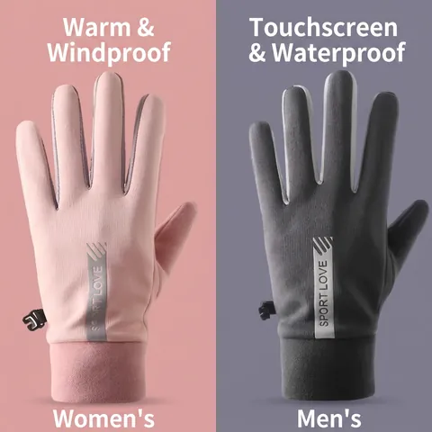 Winter Warm Touch Screen Gloves Waterproof Fleece Lined Windproof Cycling Outdoor Sport Gloves For Men Women