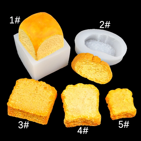 Silikon Brot Toast Form Realistische Geschnittene Laib Für DIY Squishy Seife Ton Fondant Kuchen Schokolade Backen Handwerk