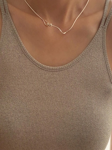 Collier En Argent Sterling 925 Design Nœud Minimaliste Chaîne Serpent Choker Pour Femmes Bijoux De Luxe