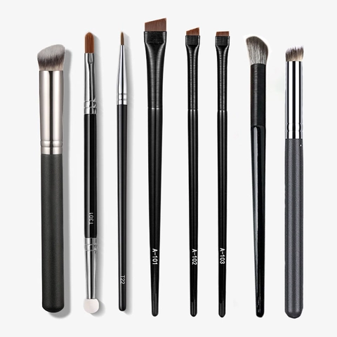 Professional Makeup Brush Synthetic Fiber Wooden Plastic Handle For Concealer Eyeliner Eyebrow Nose Shadow Beauty Tool