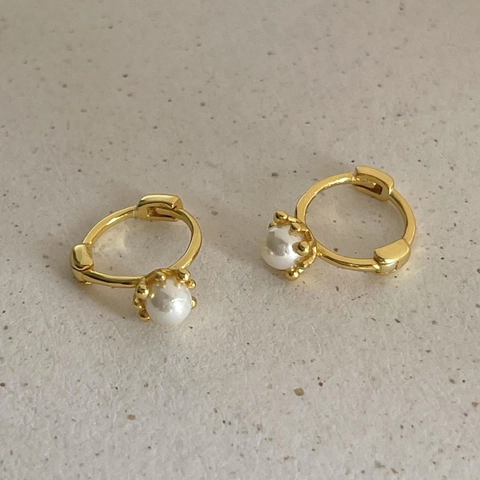 Orecchini A Cerchio Huggie In Argento Sterling 925 Con Perle D'acqua Dolce Gioielli Eleganti Minimalisti Stile Coreano