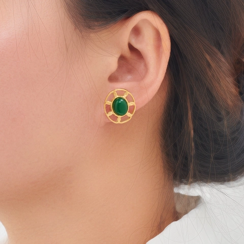 Vintage Edelstahl Oval Künstliche Perle Türkis Ohrstecker Für Damen Retro Vergoldet Mode Schmuck Zubehör