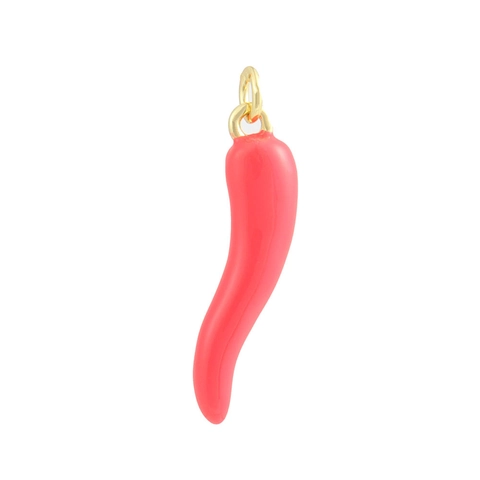 Ciondoli Pendenti Rame Placcato Oro 18K Zircone Smalto Malocchio Cuore Luna Sole Peperoncino Accessori Gioielli DIY