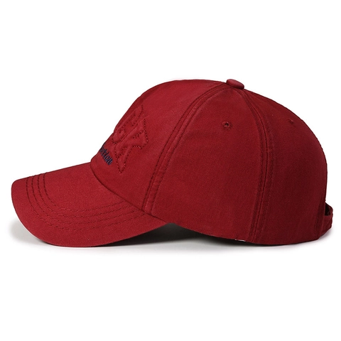 Cotton Baseball Cap Embroidery BLACK Letter Adjustable Sun Hat Outdoor Streetwear Unisex