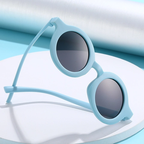 Kinder Runde Sonnenbrille Matt Kunststoffrahmen PC Gläser UV Schutz Vintage Retro Bunte Brillen Für Kleinkinder Jungen Mädchen