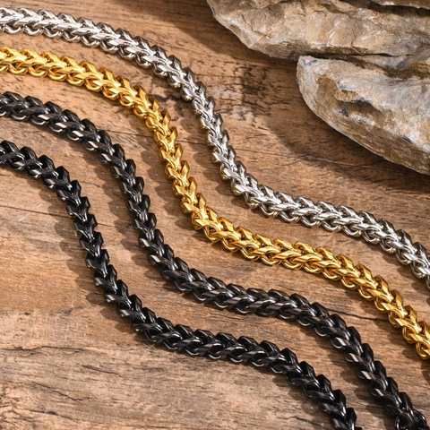 Bracciale Da Uomo In Acciaio Inossidabile Con Catena A Spiga Gioielli Hip Hop Punk Con Chiusura Sicura