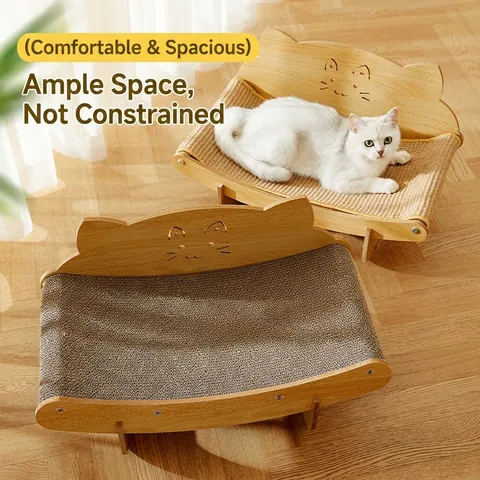 Cat Scratcher Lounge Chair Sofa Bed Sisal Corrugated Paper Wood Claw Grinding Furniture For Cats Kittens Indoor