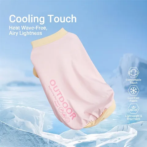 Cooling Dog Vest Summer Sleeveless Shirt Breathable Nylon Spandex Outdoor Puppy Cat Clothing Small Medium Pets