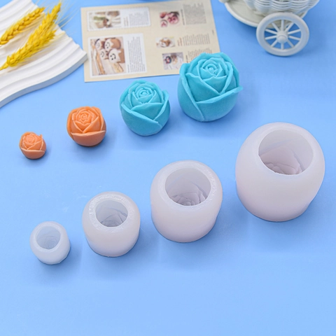 Rose Flower Silicone Mold For DIY Scented Candle Soap Making Resin Casting Mousse Cake Jewelry Box Decorative Tool