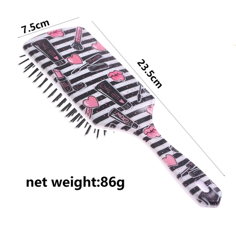Air Cushion Hairbrush Massage Paddle Comb Anti Static PP Plastic Detangling Printed Cartoon Pattern Cute Hair Care Tool