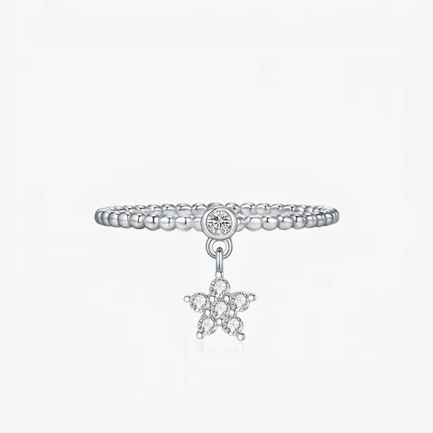 Moissanite Star Pendant Ring 925 Sterling Silver D Color VVS1 Bead Chain Design Fashion Jewelry For Women Elegant Gift
