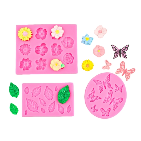 Blumen Blatt Schmetterling Silikonformen Für DIY Fondant Schokolade Tortendekoration Backwerkzeuge Harz Süßigkeitenformen