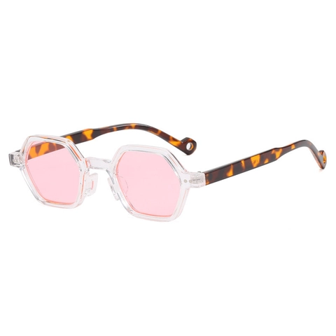 Retro Hexagon Sunglasses UV400 Protection Small Frame Polygon Eyewear Fashion PC Tortoiseshell Unisex
