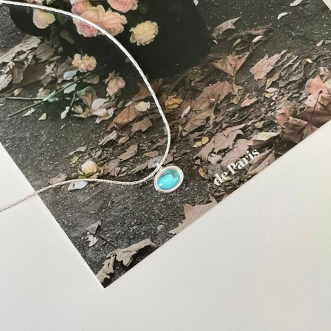Collana In Argento Sterling 925 Con Pendente Ovale In Strass Arcobaleno AB Stile Coreano Minimalista Gioielli Eleganti