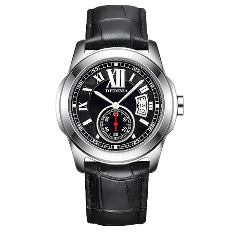 Herren Mode Quarzuhr Römische Ziffern Leuchtzeiger Datumsanzeige Kleine Sekunde Business Lässige Armbanduhr Für Herren
