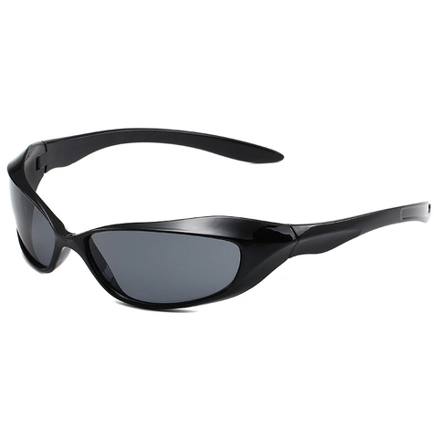 Gafas De Sol Cat Eye PC Protección UV400 Estilo Futurista Y2K Moda Ciclismo Al Aire Libre Gafas Envolventes Unisex