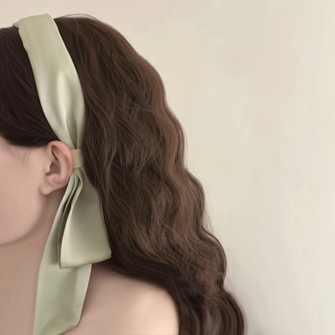 Franse Vintage Geïntegreerde Haarband Met Lange Linten Satijn Elegante Retro Haaraccessoires Voor Vrouwen