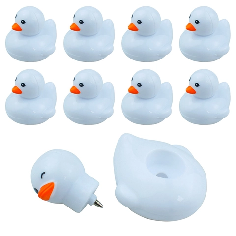 Mini Penna Giocattolo Anatra Bianca Creativa Plastica Sfera Per Bambini Scuola Ufficio Cancelleria Novità Forma Cartone Animato