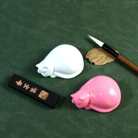 Sleeping Cat Silicone Mold DIY Resin Epoxy Casting Tool For Calligraphy Pen Holder Desk Decor Handmade Craft