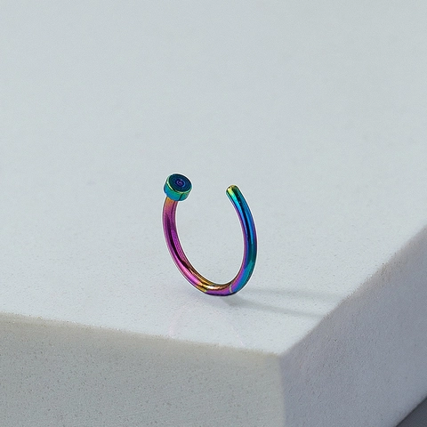Aro De Nariz Y Labio De Aleación Falso Piercing Clip On Joyería Corporal Para Mujeres Y Hombres Estilo Hip Hop