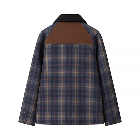 Giacca A Quadri Vintage Da Donna Patchwork A Contrasto Maniche Lunghe Colletto A Revers Capispalla Casual Con Bottoni In Metallo