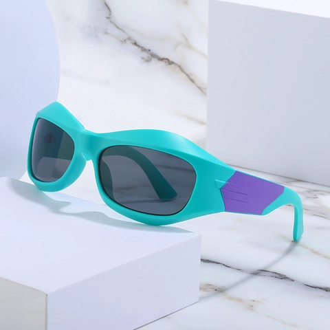 Steampunk Y2K Sunglasses PC Frame UV400 Protection Wrapped Sports Cycling Shades Men Women Future Aesthetic