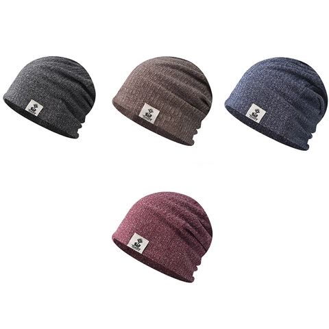 Gebreide Muts Zacht Katoen Borduurwerk Label Slouchy Beanie Winter Herfst Voor Heren Dames Buiten Accessoire