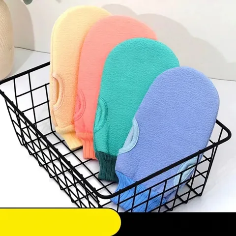 Guanti Da Bagno Esfolianti In Fibra Di Rayon Manopole Per La Rimozione Della Pelle Morta Per La Doccia Pulizia Profonda Doppia Faccia