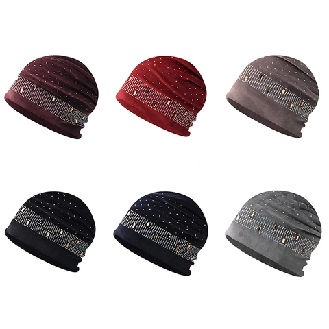 Berretto In Maglia Di Ciniglia Da Donna Elegante Strass E Paillettes Dorate Cappello Invernale Caldo Antivento Moda