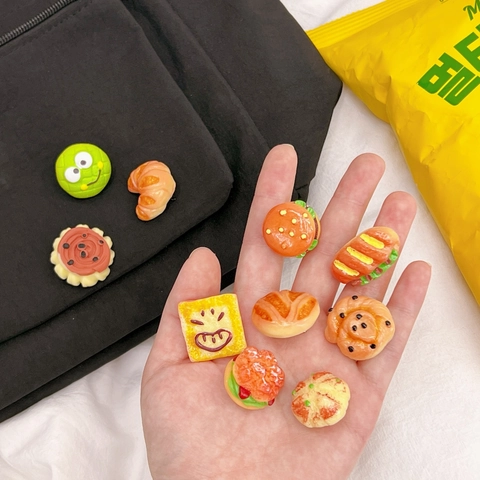 Leuke Simulatie Voedsel Broche Hars Hamburger Frietjes Pin Badge Voor Rugzak Kleding Accessoire Kinderlijk Cadeau