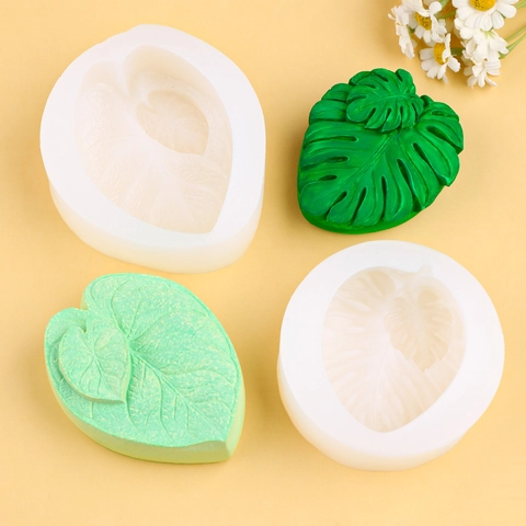 Monstera Leaf Silicone Mold DIY Handmade Candle Soap Resin Plaster Cake Decorating Plant Shape
