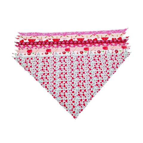 Bandana Sciarpa Cappello E Papillon Per Animali Stampa Cuore Accessorio Regolabile In Cotone Per Cani Gatti