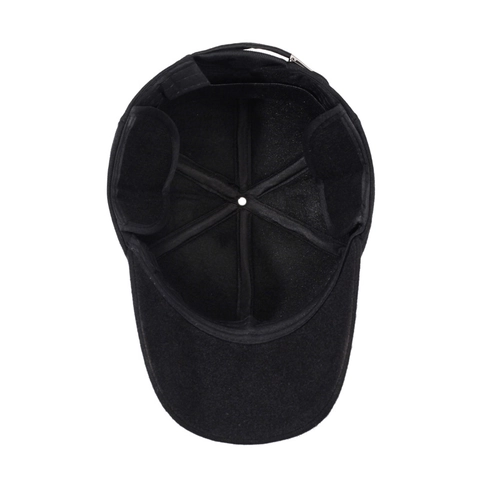 Berretto Da Baseball In Misto Lana Da Uomo Cappello Invernale Caldo Con Paraorecchie Ricamo Retrò Regolabile