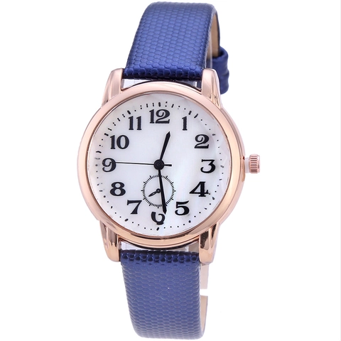 Montre À Quartz Pour Femme Élégante Minimaliste Affichage Analogique Boîtier En Alliage Bracelet En Cuir PU Style Mode Casual
