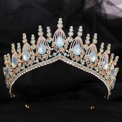 Barock Hochzeit Krone Diadem Für Damen Strass Braut Haarschmuck Prinzessin Diadem Krone Für Hochzeit Bankett Party Schmuck