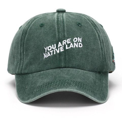 Cappello Da Baseball In Cotone Lavato Ricamo Lettere Motivo Uccello Vintage Regolabile Cappello Sole Unisex