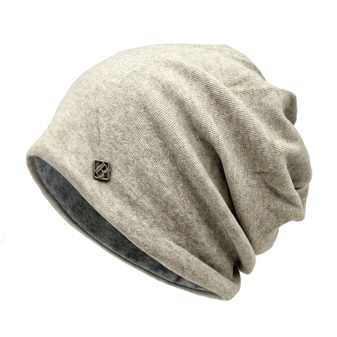 Gorro De Punto Polyester Cálido Forro Peluche Insignia Metálica Invierno Exterior Casual Para Hombres Mujeres
