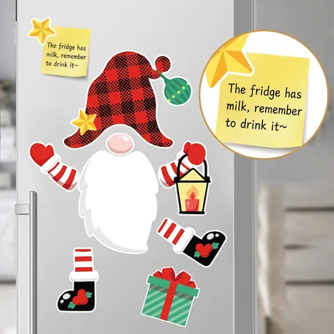 Calamite Per Frigorifero Di Natale Decorative Babbo Natale Pupazzo Di Neve Renna Gnomo Cucina Festiva PVC Magnetico