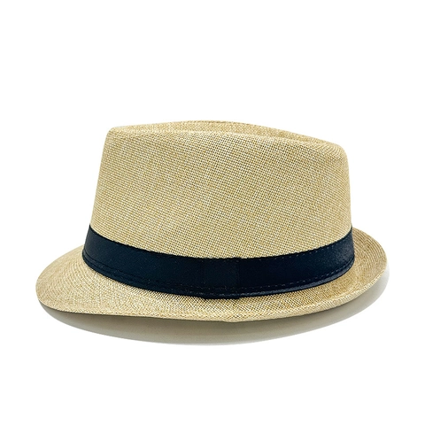 Vintage British Style Fedora Hat For Men Women Polyester Solid Color Curled Brim Sun Hat Outdoor Travel Beach Jazz Hat