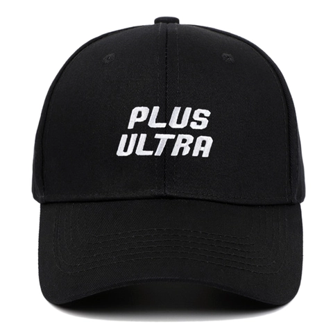 Plus Ultra Letter Embroidery Cotton Baseball Cap Adjustable Curved Brim Streetwear Hip Hop Hat For Men Women