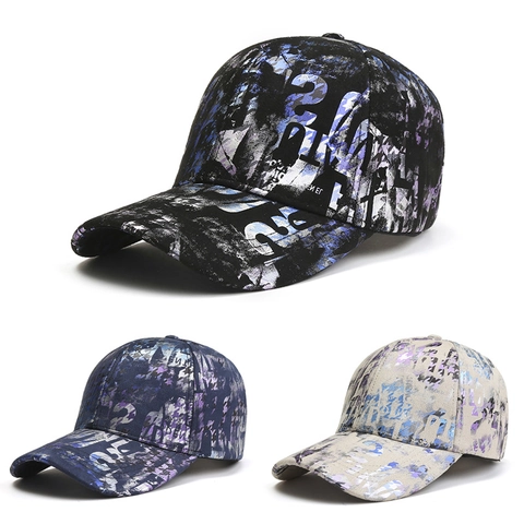 Cappello Da Baseball Con Stampa Graffiti Cotone Regolabile Protezione Solare Stile Streetwear Per Uomo Donna Moda