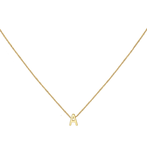 Minimalist Initial Letter Pendant Necklace 304 Stainless Steel 18K Gold Plated Capital Alphabet Fashion Jewelry For Women