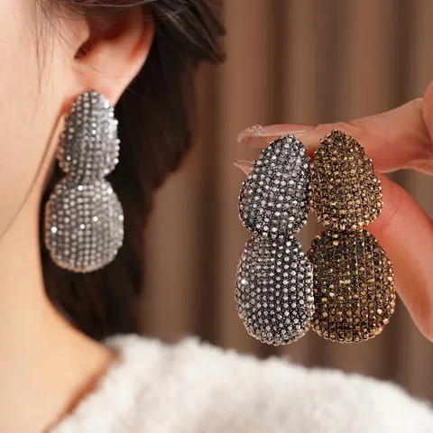 Orecchini Pendenti A Goccia Vintage Con Lega Strass Gioielli Eleganti Da Donna