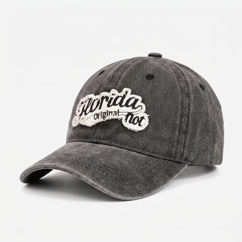 Casquette De Baseball En Coton Lavé Vintage Broderie Florida Original Ajustable Pare-Soleil Extérieur Unisexe