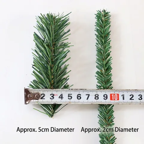 Artificial Pine Needle Garland PVC Flexible Wired Green White Orange Christmas Tree Halloween Wall Decor Festive DIY