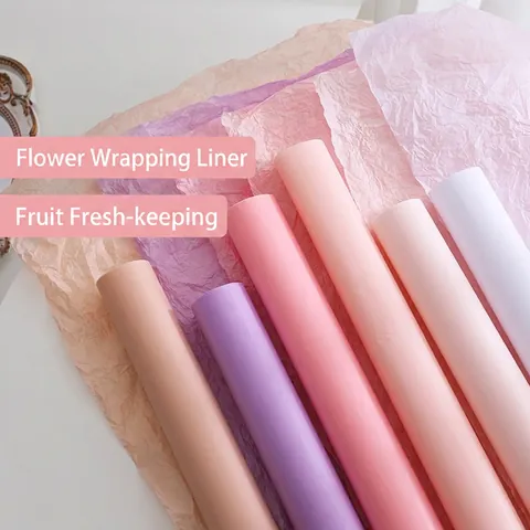 Flower Wrapping Tissue Paper Bouquet Lining Floral Printed Pearlescent Solid Color Decorative Gift Wrap For DIY Crafts